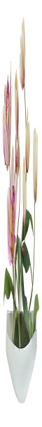 Декоративные цветы Тюльпаны св. с орхидеями на керамической подставке