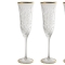 Набор: 6 хрустальных бокалов для шампанского Умбрия - золото