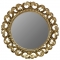 Зеркало круглое 60*60см в деревянной раме со скошенной кромкой (золото)