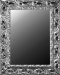 Зеркало прямоугольное 50*70см в деревянной раме со скошенной кромкой (серебро)