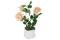 Декоративные цветы Розы кремовые в керамической вазе