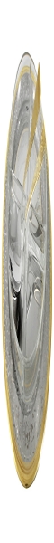 Хрустальная менажница на металлическом подносе с ложкой и вилкой  Dubai Gold