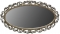 Зеркало овальное 70*150см в деревянной раме (серебро/золото)