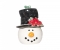 Банка для печенья в виде головы снеговика в шляпе 28 см 